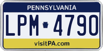 PA license plate LPM4790