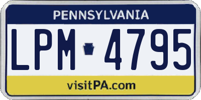 PA license plate LPM4795