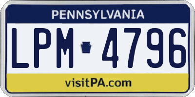 PA license plate LPM4796