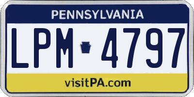 PA license plate LPM4797
