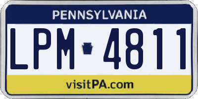 PA license plate LPM4811