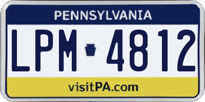 PA license plate LPM4812