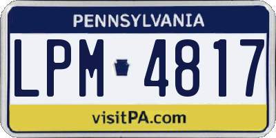 PA license plate LPM4817