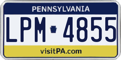 PA license plate LPM4855
