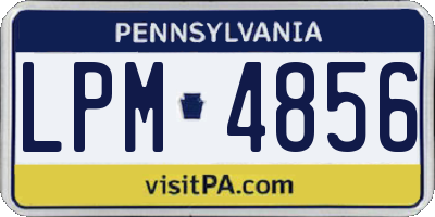 PA license plate LPM4856
