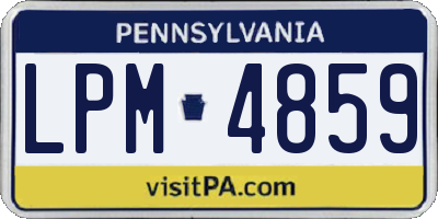 PA license plate LPM4859
