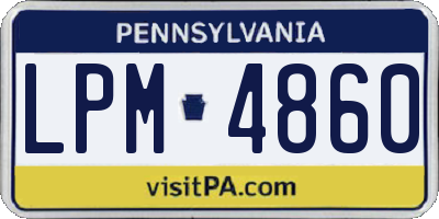 PA license plate LPM4860