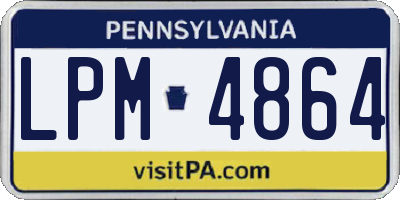 PA license plate LPM4864