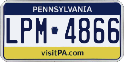 PA license plate LPM4866