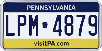 PA license plate LPM4879