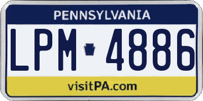 PA license plate LPM4886