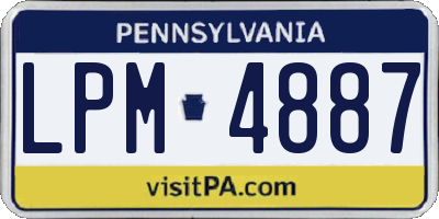 PA license plate LPM4887