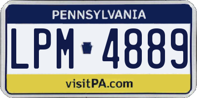 PA license plate LPM4889