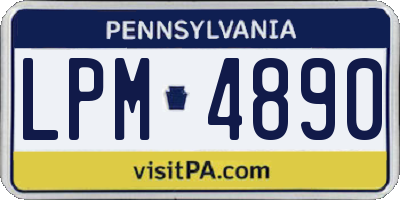 PA license plate LPM4890