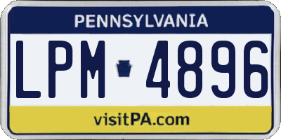 PA license plate LPM4896
