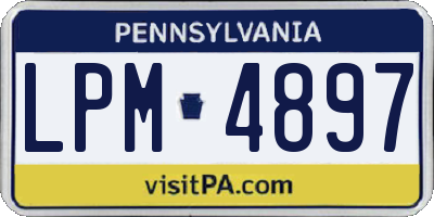 PA license plate LPM4897