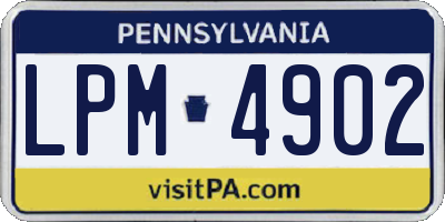 PA license plate LPM4902