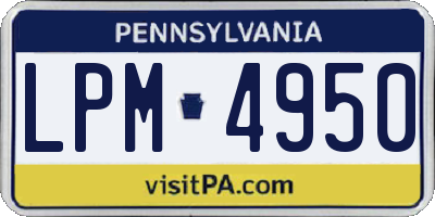 PA license plate LPM4950