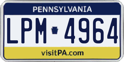 PA license plate LPM4964