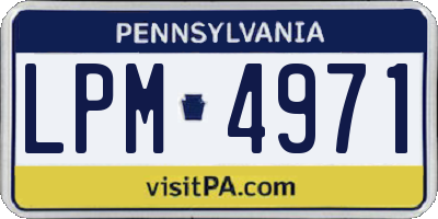 PA license plate LPM4971
