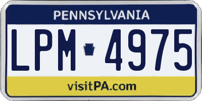 PA license plate LPM4975