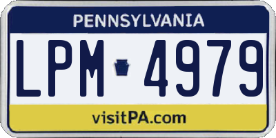 PA license plate LPM4979