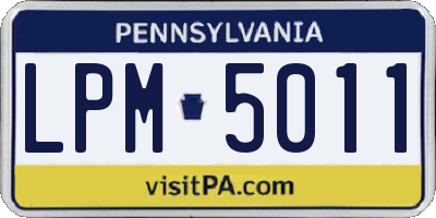 PA license plate LPM5011