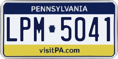 PA license plate LPM5041