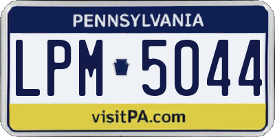 PA license plate LPM5044