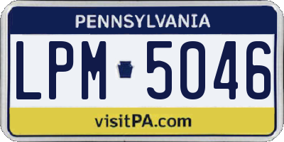 PA license plate LPM5046
