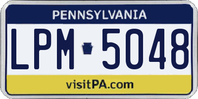 PA license plate LPM5048