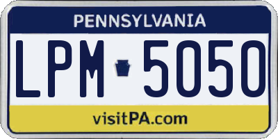 PA license plate LPM5050