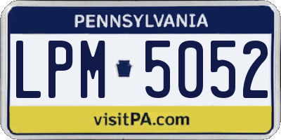 PA license plate LPM5052