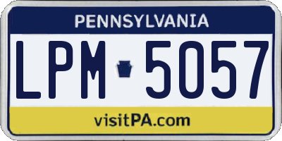 PA license plate LPM5057