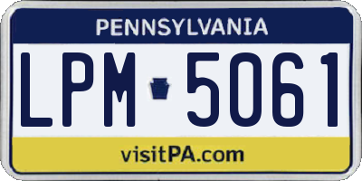 PA license plate LPM5061