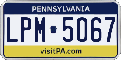 PA license plate LPM5067