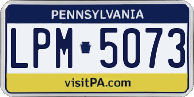 PA license plate LPM5073