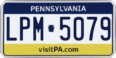 PA license plate LPM5079