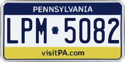 PA license plate LPM5082