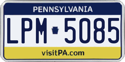 PA license plate LPM5085