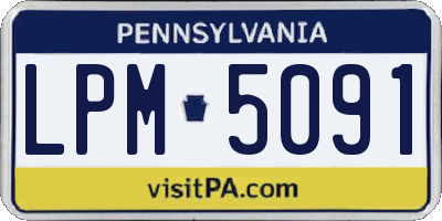 PA license plate LPM5091