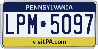 PA license plate LPM5097