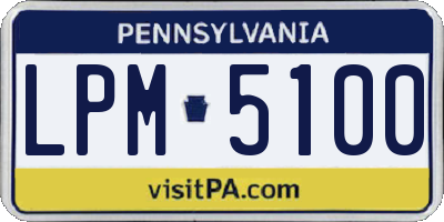 PA license plate LPM5100