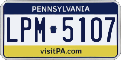 PA license plate LPM5107