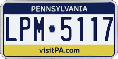 PA license plate LPM5117