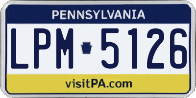 PA license plate LPM5126