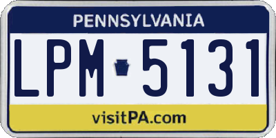 PA license plate LPM5131