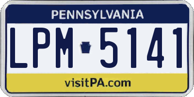PA license plate LPM5141