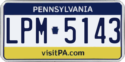 PA license plate LPM5143