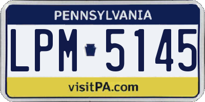 PA license plate LPM5145